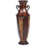 Hosley Decorative Embossed Metal Tall Floor Vase 24 Inch High. Ideal Gift for Weddings Party Spa Reiki Meditation Settings - Image 8