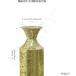 Hosley Decorative Gold Metal Tall Floor Vase. Ideal Gift for Floral Arrangements Weddings Party Spa Reiki Meditation Settings (27.25" High) - Image 7