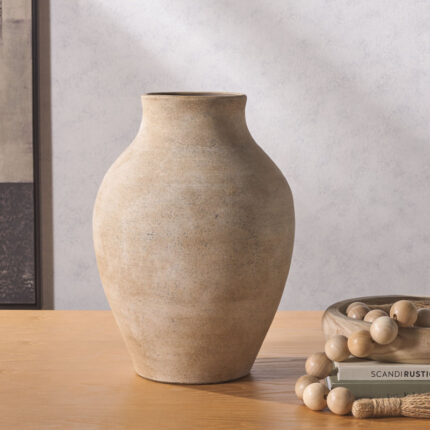 Howlan Natural Stoneware Vase - Chic Decora
