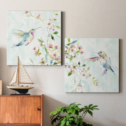 Hummingbird III – 2 Piece Wrapped Canvas Print Set - Chic Decora