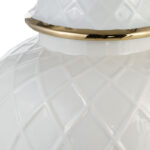 Idena Stoneware Ceramic Decorative Lidded Jar with Textured Design and Elegant Detailing - Image 3