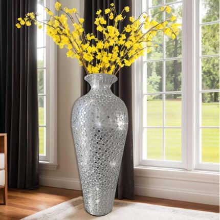 Iesha 20 Inch Glass Floor Vase - Chic Decora
