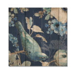 Indigold Bird Cottage Family IV - Farmhouse Print on Natural Pine Wood - Image 2