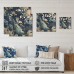 Indigold Bird Cottage Family IV - Farmhouse Print on Natural Pine Wood - Image 3