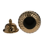 Ingun Stoneware Ceramic Decorative Jar with Swirl Lid - Glam Accent Piece for Modern Interiors - Image 7