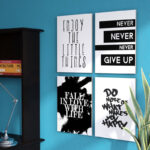 Inspirational - 4 Piece Textual Art Print Set on Wood