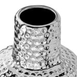 Isaacs 15" Textured Silver Ceramic Table Vase - Image 3