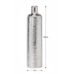 Isaacs 15" Textured Silver Ceramic Table Vase - Image 5