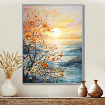 Ivoneta Bold Sunrise Eternal Renewal I – Sunrise & Sunset Canvas Print Wall Art - Chic Decora