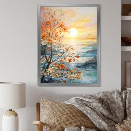 Ivoneta Bold Sunrise Eternal Renewal I – Sunrise & Sunset Canvas Print Wall Art - Chic Decora