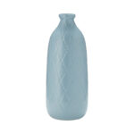 Jemiliah Stoneware Ceramic Vase with Textured Diamond Design - Image 6