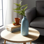 Jemiliah Stoneware Ceramic Vase with Textured Diamond Design - Image 8