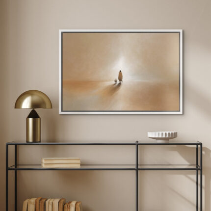 Jesus Christ And The Lost Lamb Brown Color Illustrations Religious Christian Artwork - Chic Decora