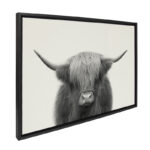 Jeylan " Hey Dude Highland Cow BW " by The Creative Bunch Studio - Image 2