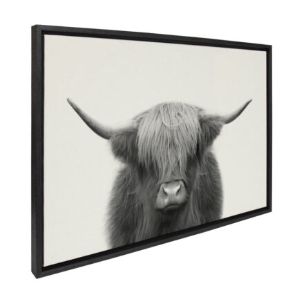 Jeylan ” Hey Dude Highland Cow BW ” by The Creative Bunch Studio - Chic Decora