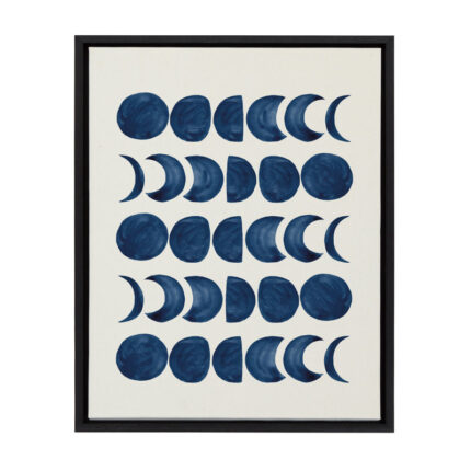 Kashdon Moon Phases’ by Teju Reval – Floater Frame Painting Print on Canvas - Chic Decora