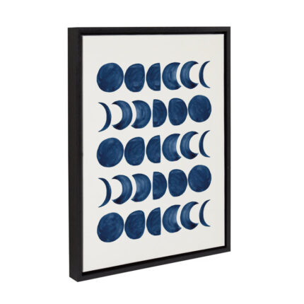 Kashdon Moon Phases’ by Teju Reval – Floater Frame Painting Print on Canvas - Chic Decora