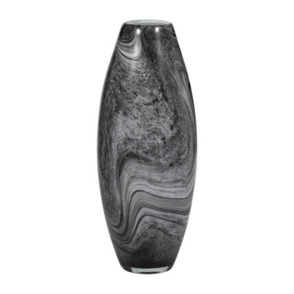 Katrina Grey Swirl Glass Vase - Chic Decora