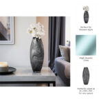 Katrina Grey Swirl Glass Vase - Image 4