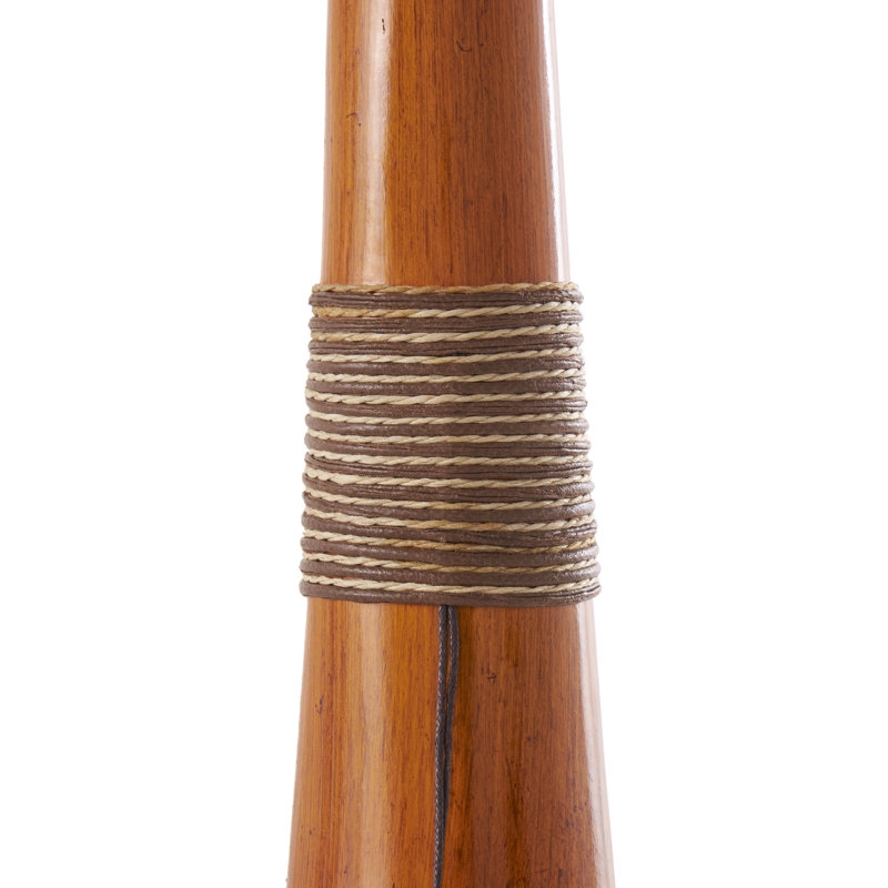 Kawamura Multi Colored Polystone Abstract Decorative Vase with Wrapped Beaded Accent - Image 3