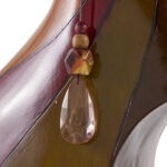 Kawamura Multi Colored Polystone Abstract Decorative Vase with Wrapped Beaded Accent - Image 7