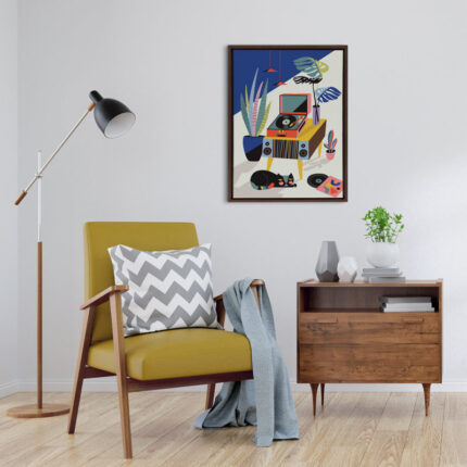 Keaundrea Chill Out Saturday by Rachel Lee – Floater Frame Print on Canvas - Chic Decora