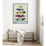 Keaundrea Skate Dog by Rachel Lee - Floater Frame Painting Print on Canvas - Image 4