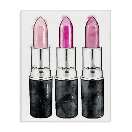 Keith Three Pink Lipsticks by Amanda Greenwood – Print on Canvas - Chic Decora