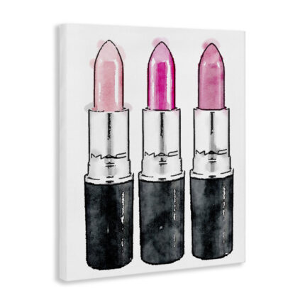 Keith Three Pink Lipsticks by Amanda Greenwood – Print on Canvas - Chic Decora