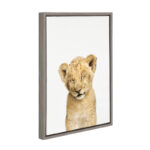 Kiranveer Sleepy Baby Lion Graphic Art on Canvas - Image 5