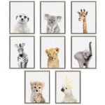 Kiranveer Sleepy Baby Lion Graphic Art on Canvas - Image 6