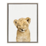 Kiranveer Sleepy Baby Lion Graphic Art on Canvas - Image 2