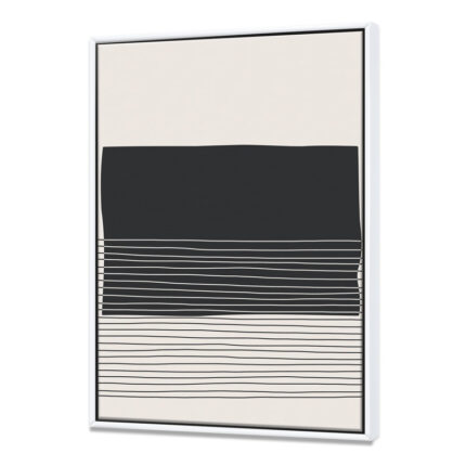 Kiro Minimal Geometric Lines and Squares VIII – Floater Frame Print on Canvas - Chic Decora