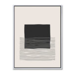 Kiro Minimal Geometric Lines and Squares VIII - Floater Frame Print on Canvas - Image 3
