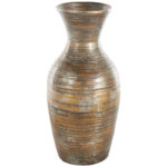 Kirthana Bamboo Wood Antique Inspired Pot Decorative Brown Vase - Image 7