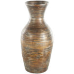 Kirthana Bamboo Wood Antique Inspired Pot Decorative Brown Vase - Image 2