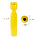Kymoni Contemporary Glossy Yellow Slanted Top Ceramic Vase - Image 5