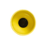Kymoni Contemporary Glossy Yellow Slanted Top Ceramic Vase - Image 7