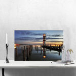LED Lighted Coastal Sunset Lighthouse Scene Canvas Wall Art 15.75" x 23.5" - Image 5