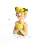 Lady Lemons Ceramic 11.6-Inch Tall Sculpture Vase - Image 4