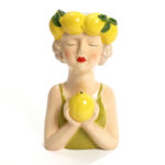 Lady Lemons Ceramic 11.6-Inch Tall Sculpture Vase - Image 7