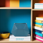 Lalar Matte Teal Contemporary 3-D Geometric Ceramic Vase - Image 2