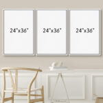 Landscape with Trees in Mist - 3 Piece Canvas Photograph Print Set - Image 3