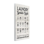 Laundry Symbols Guide Typography - Floater Frame Textual Art on Wood - Image 2