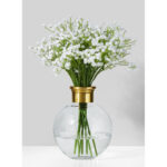 Leyla Ball Rim Elegant Flower Table Vase
