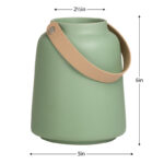 Lido 6" Modern Ceramic Sage Green Table Vase with Strap Handle - Image 5