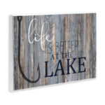 Life Better Lake Quote Fish Lakehouse Cabin Nautical Phrase by Kim Allen - Graphic Art Print - Image 2
