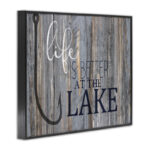 Life Better Lake Quote Fish Lakehouse Cabin Nautical Phrase by Kim Allen - Graphic Art Print - Image 2