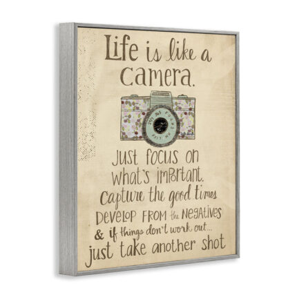 Life Is Like a Camera – Textual Art Print - Chic Decora