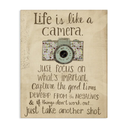 Life Is Like a Camera – Textual Art Print - Chic Decora